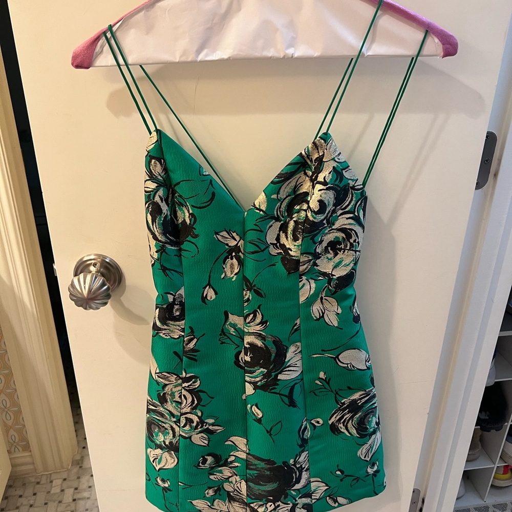 Alice + Olivia Green Fitted Bustier Camisole - Picture 1 of 4